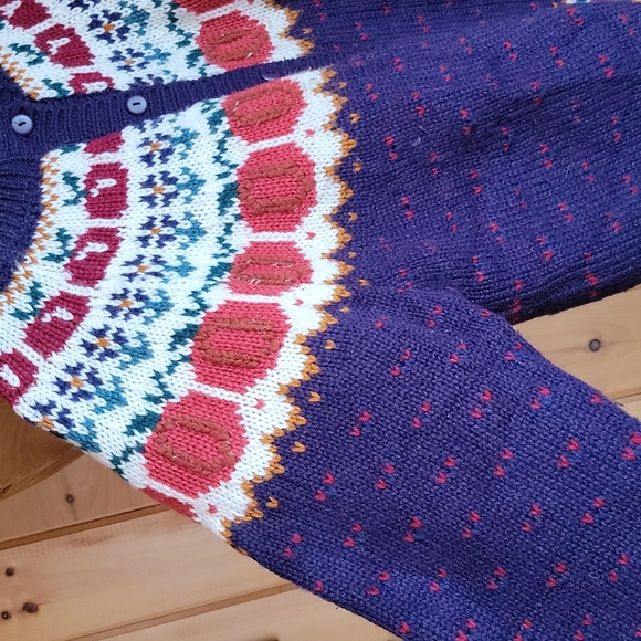 Vintage Hand Embroidered Cardigan - Picture 3 of 5